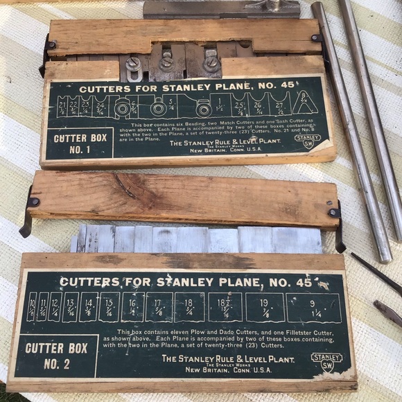 Stanley hand plane 45 with blade packs one and two original box accessories etc - Picture 6 of 9